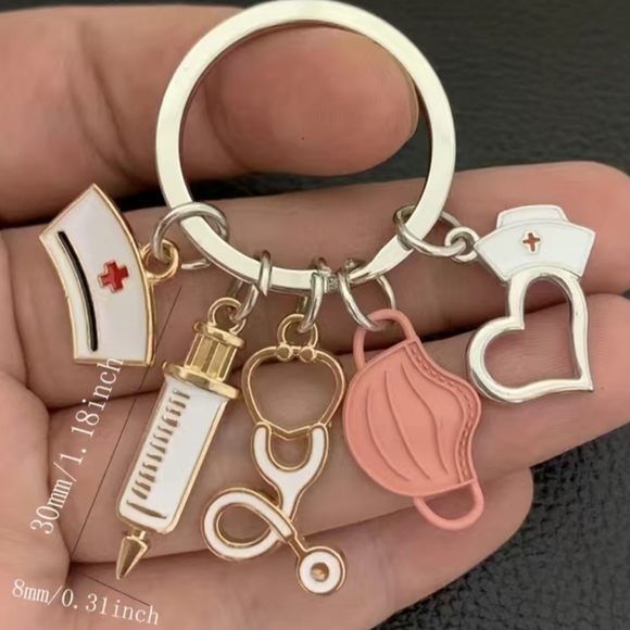 New Medical Nurse or Doctor Heart Keychain - Picture 2 of 7